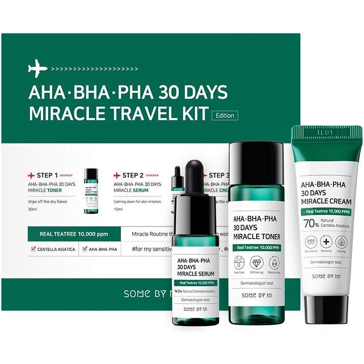 SOME BY MI AHA-BHA-PHA 30 Days Miracle Travel Kit (Toner 30ml, Serum 10ml, Cream 20g) - Mod Cart